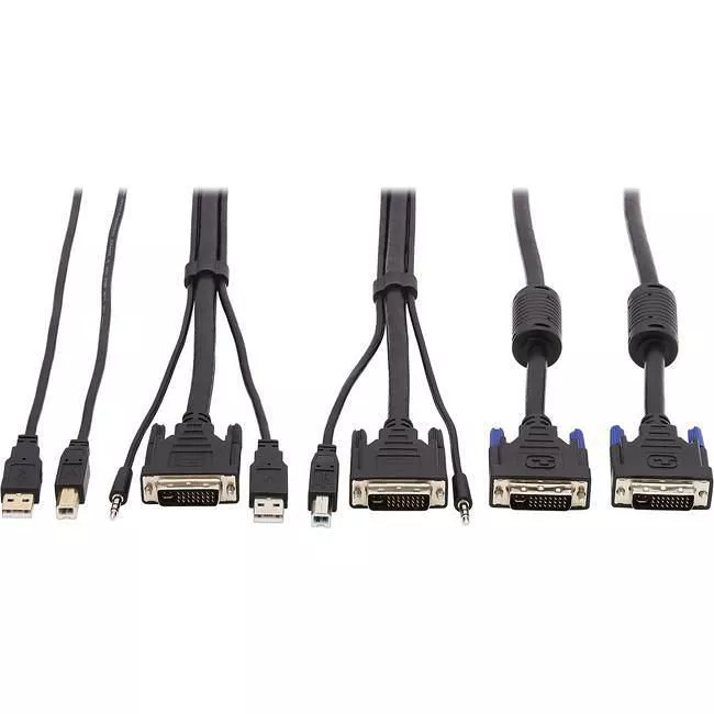 Tripp Lite P784-010-DVU DVI KVM Cable Kit DVI USB 3.5mm Audio 3xM/M USB M/M DVI M/M 10ft