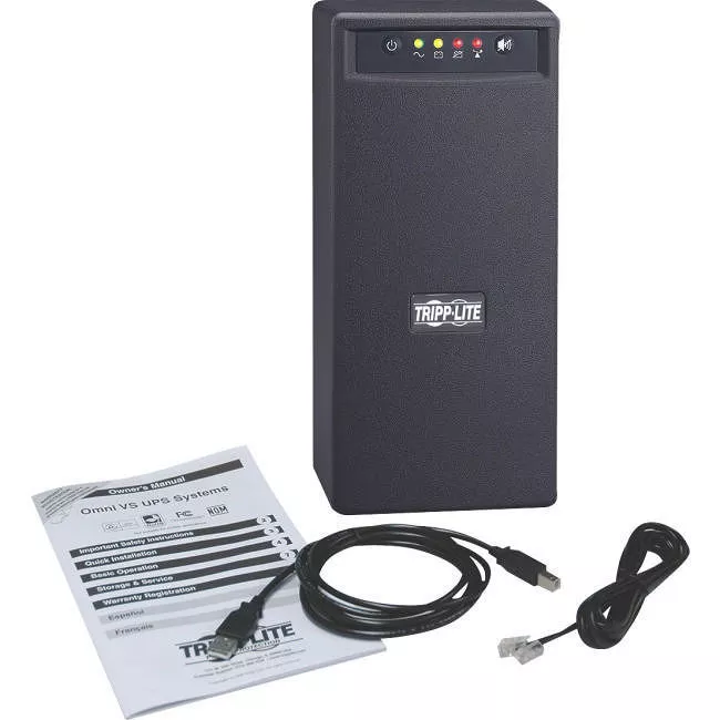 Tripp Lite OMNIVS1000TAA UPS 1000VA 500W Battery Back Up Tower AVR 120V USB RJ45 TAA
