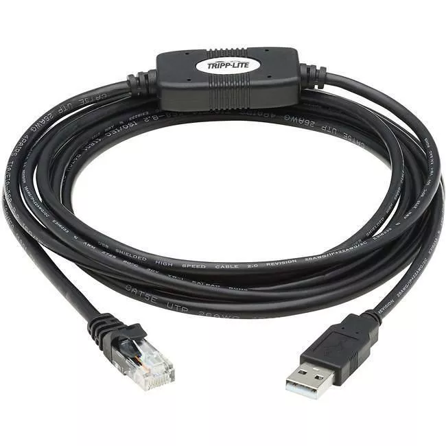 Tripp Lite U009-010-RJ45-X USB-A to RJ45 Rollover Console Cable (M/M) - Cisco Compatible 250 Kbps 10 ft. (3.05 m) Black