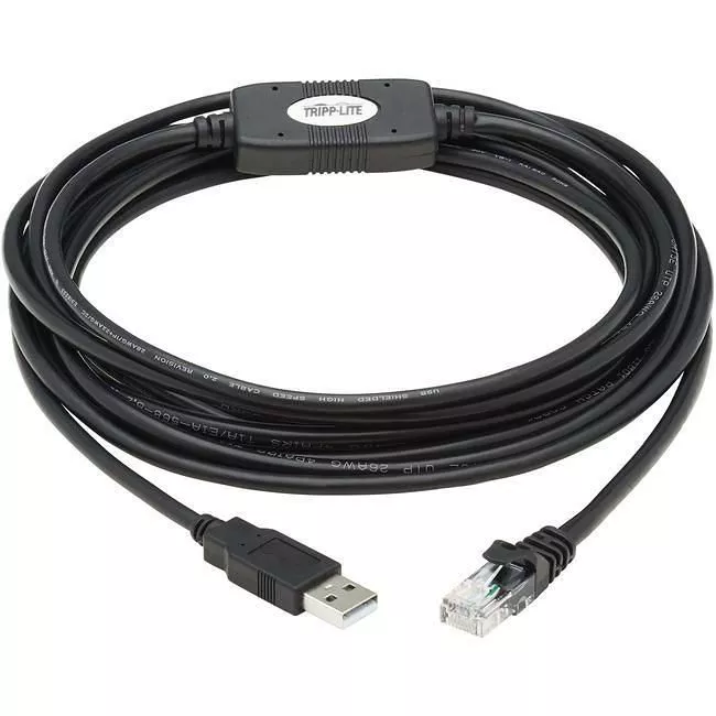 Tripp Lite U009-015-RJ45-X USB-A to RJ45 Rollover Console Cable (M/M) - Cisco Compatible 250 Kbps 15 ft. (4.57 m) Black