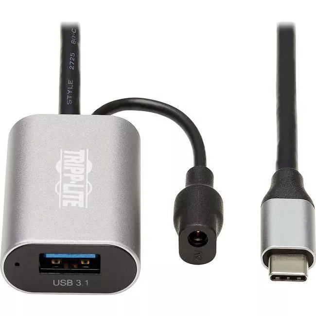 Tripp Lite U330-05M-C2A USB 3.2 Gen 1 Active Extension Cable - USB-C to USB-A (M/F) 5 Gbps Data Only 5 m (16.4 ft.)