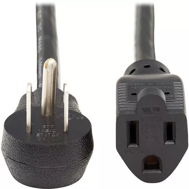 Tripp Lite P024-010-15D Eaton Tripp Lite Series Power Extension Cord, Right-Angle NEMA 5-15P to NEMA 5-15R - Heavy-Duty, 15A, 120V, 14 AWG, 10 ft. (3.05 m), Black