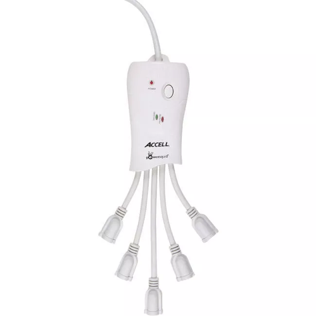 Accell D080B-009K PowerSquid 600 J - 1800 VA - 120 V AC - Surge Protector - Power Conditioner