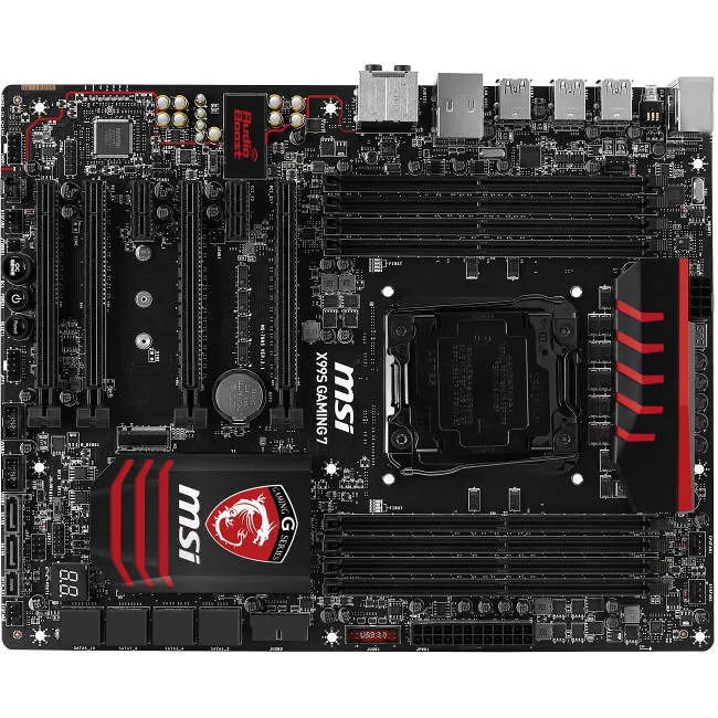 MSI X99S GAMING 7 Desktop Motherboard - 1x Socket LGA 2011-v3 - Intel X99 - 8x DDR4 - RAID - 1x M.2 - 4x PCIe x16 - 1x RJ-45 - ATX