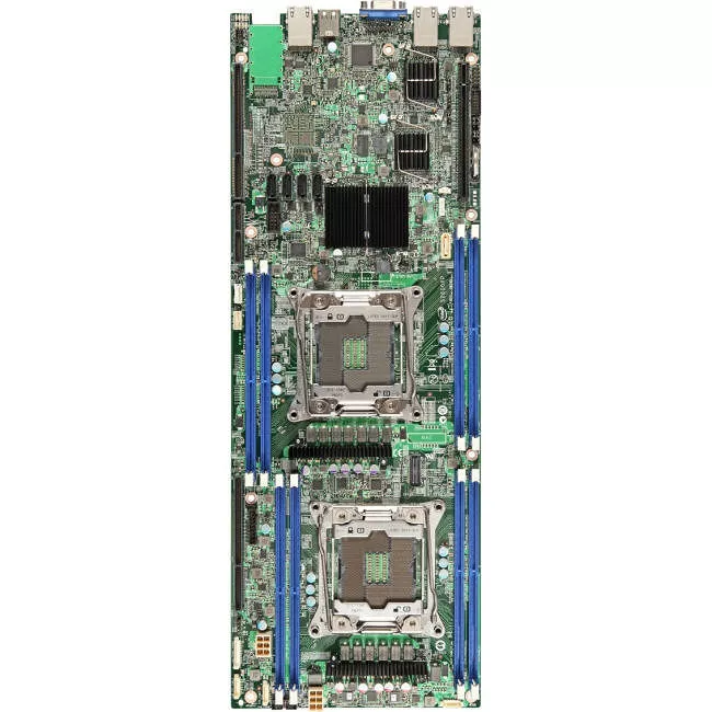 Intel BBS2600KP Server Motherboard - 2x Socket LGA 2011-v3 - Intel 8x DDR4 - RAID - 1x PCIe x16 - 2x RJ-45 - Proprietary Form Factor