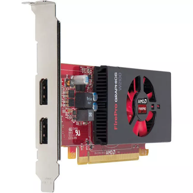 HP J3G91AT FirePro W2100 Graphic Card - 630 MHz Core - 2 GB DDR3 SDRAM - PCIe 3.0 x8 - Low-profile