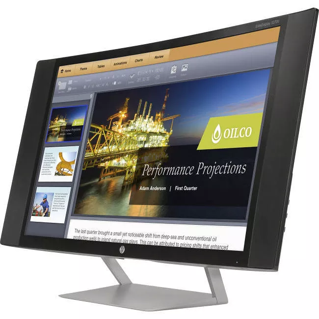 HP K1M38A8#ABA Business S270c 27" Class Full HD Curved Screen LCD Monitor - 16:9 - Black, Silver