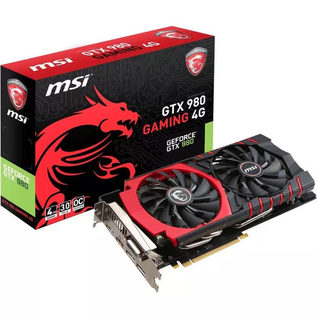 MSI GTX 980 GAMING 4G GeForce GTX 980 Graphic Card - 1.22 GHz Core - 4 GB GDDR5 - PCI-E 3.0 x16