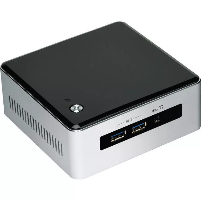 Intel BLKNUC5I5MYHE Desktop Computer -  Core i5 i5-5300U 2.30 GHz DDR3L SDRAM - Silver, Black