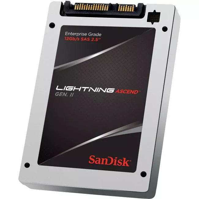 SanDisk SDLTODKM-800G-5CA1 SSD - 800 GB - Internal - 2.5 - 12Gb/s SAS - SAS - Lightning Ascend Gen. II