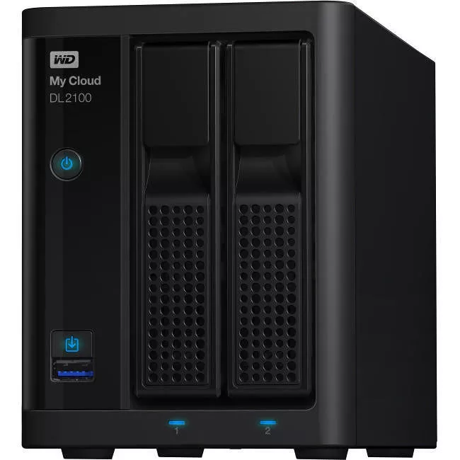 WD WDBBAZ0000NBK-NESN My Cloud Business Series DL2100, 0TB, 2-Bay Diskless NAS with Intel processor