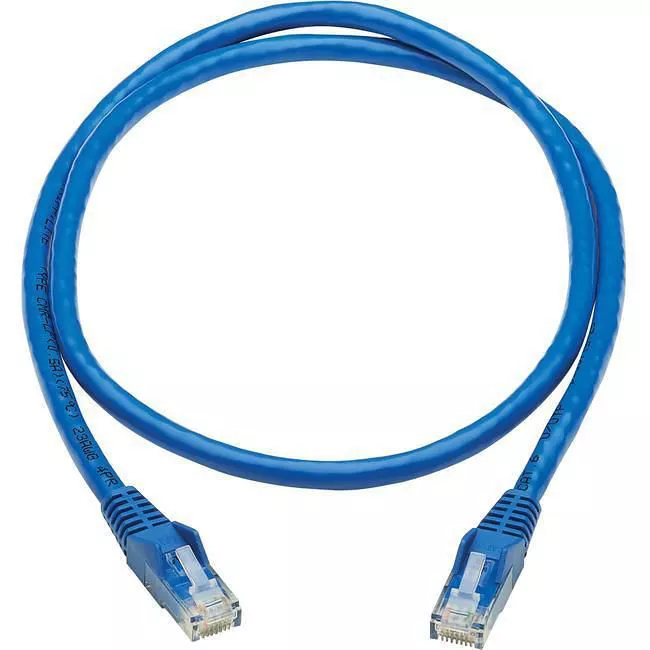 Tripp Lite N201P-003-BL Eaton Tripp Lite Series Cat6 Gigabit Snagless Molded UTP Ethernet Cable (RJ45 M/M), PoE, CMR-LP, Blue, 3 ft. (0.91 m)