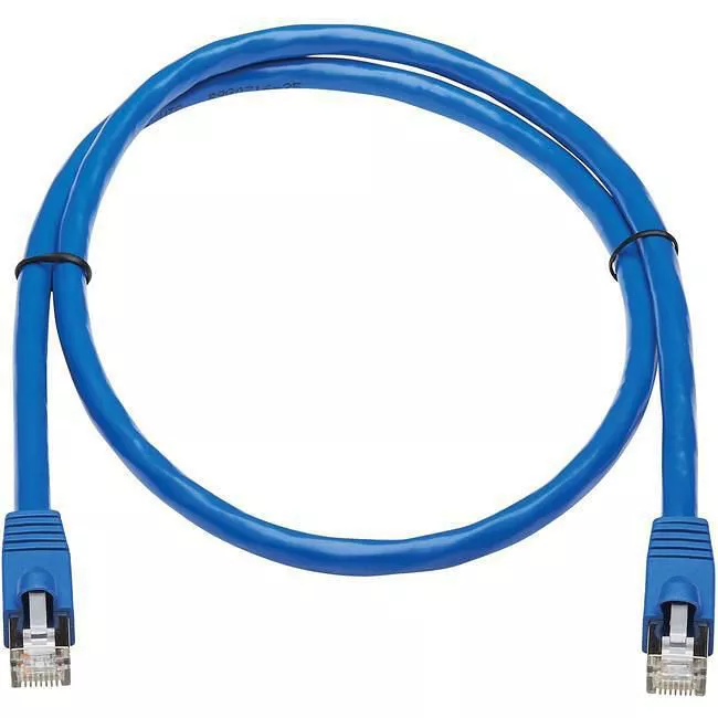 Tripp Lite N261P-003-BL Eaton Tripp Lite Series Cat6a 10G Snagless F/UTP Ethernet Cable (RJ45 M/M), PoE, CMR-LP, Blue, 3 ft. (0.91 m)
