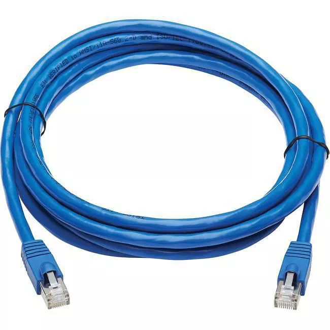 Tripp Lite N261P-010-BL Eaton Tripp Lite Series Cat6a 10G Snagless F/UTP Ethernet Cable (RJ45 M/M), PoE, CMR-LP, Blue, 10 ft. (3.05 m)
