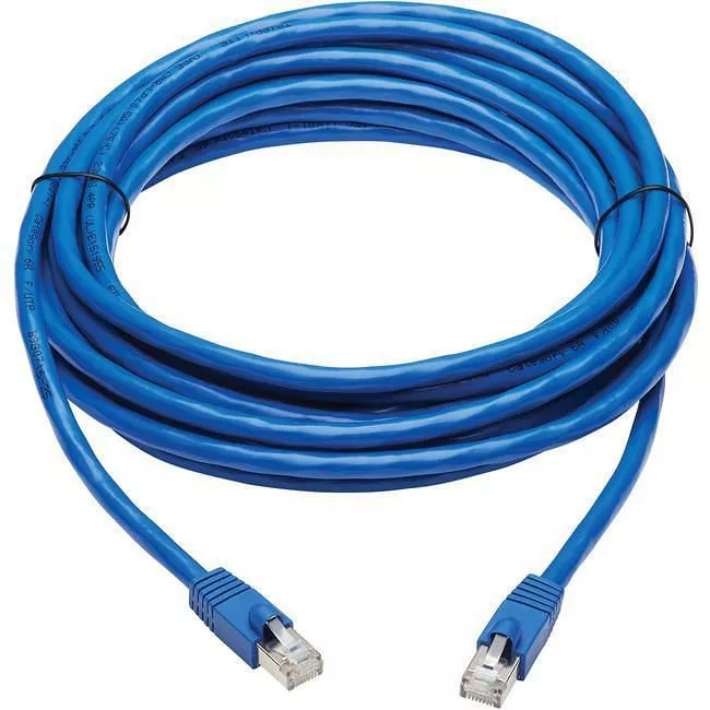 Tripp Lite N261P-020-BL Eaton Tripp Lite Series Cat6a 10G Snagless F/UTP Ethernet Cable (RJ45 M/M), PoE, CMR-LP, Blue, 20 ft. (6.09 m)