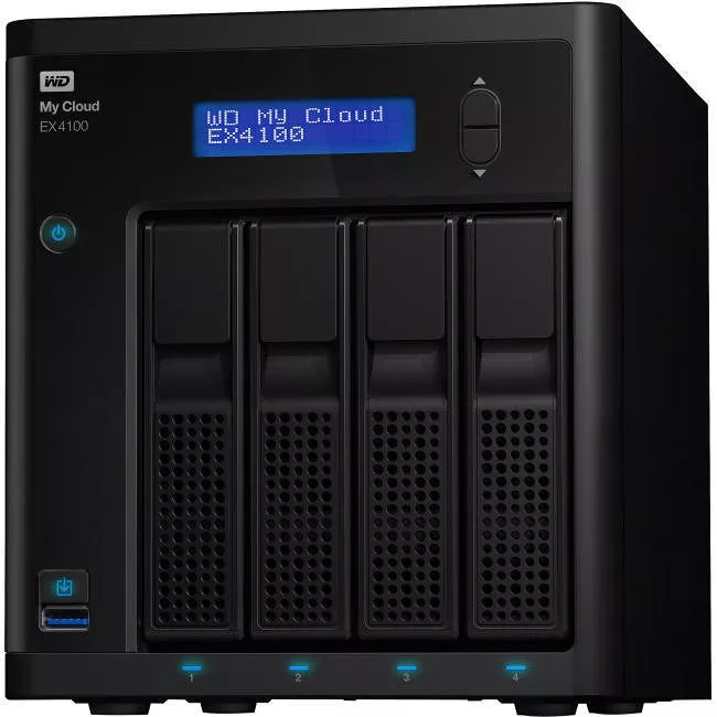 WD WDBWZE0080KBK-NESN My Cloud Business Series EX4100 8TB 4-Bay Red Drives