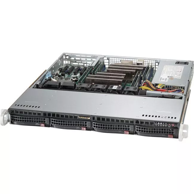 Supermicro CSE-813MFTQC-505CB SuperChassis Server Case - Rack-mountable - Black - 1U