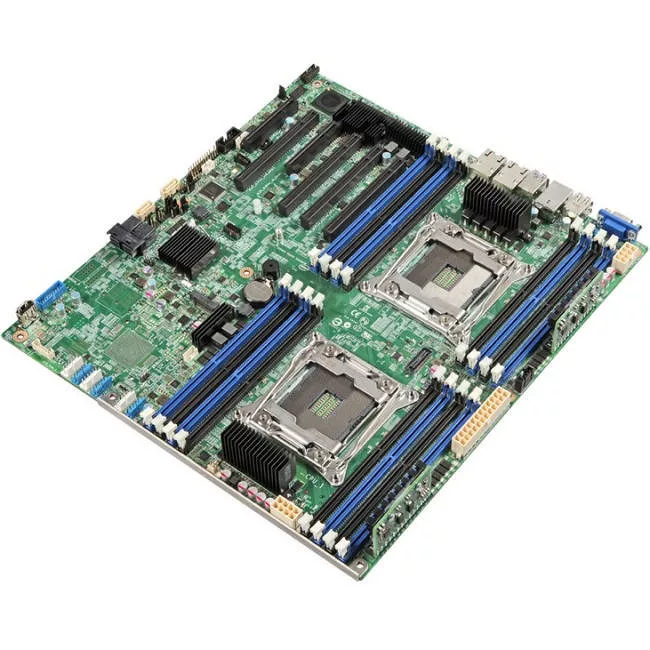 Intel DBS2600CWTS Server Motherboard - 2x Socket LGA 2011-v3 - Intel 16x DDR4 - RAID - 3x PCIe x16 - 2x RJ-45 - SSI EEB