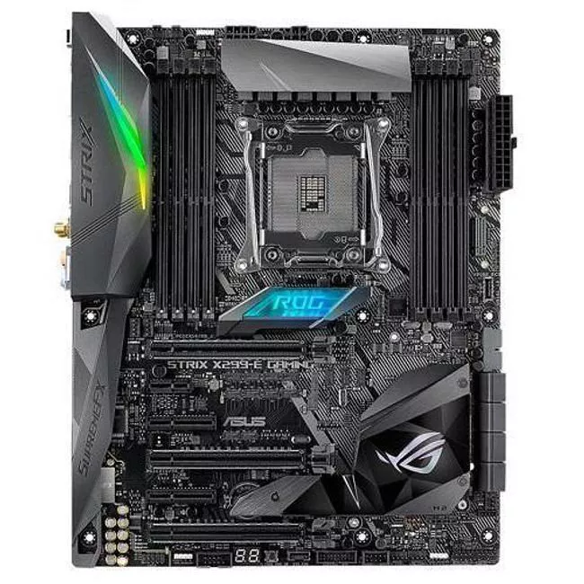 ASUS STRIX X299-E GAMING II Desktop Motherboard - 1x Socket R4 LGA-2066 - Intel X299 - 8x DDR4 - RAID - 3x M.2 - 3x PCIe x16 - Wi-Fi - 2x RJ-45 - ATX