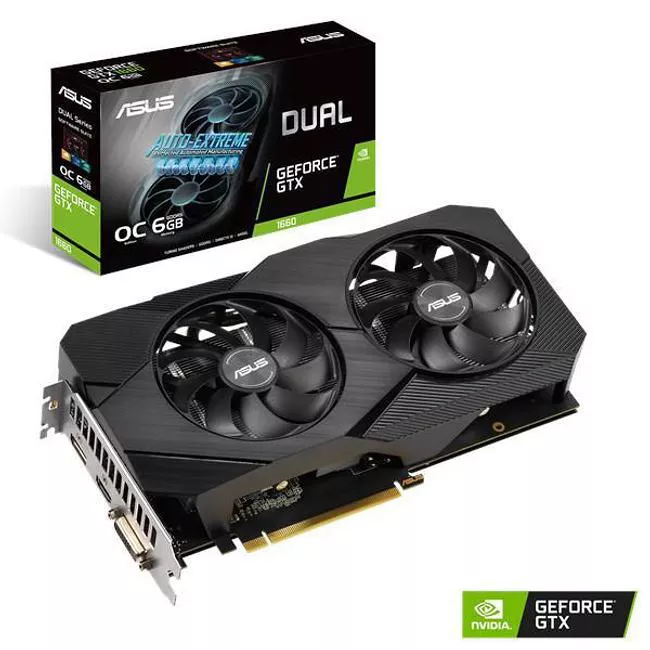 ASUS DUAL-GTX1660S-O6G-EVO Dual GeForce GTX 1660 6GB OC Edition GDDR5 EVO Graphics Card