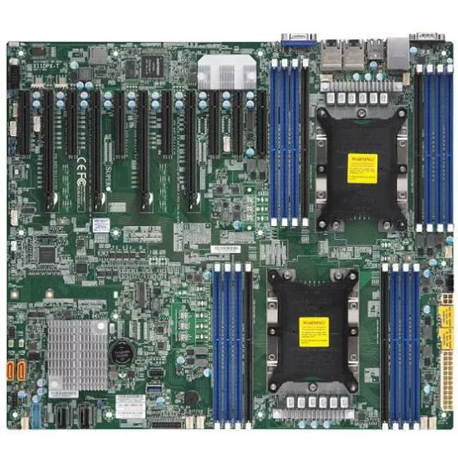 Supermicro MBD-X11DPX-T-B Server Motherboard - 2x Socket P LGA-3647 - Intel C621 - 16x DDR4 - RAID - 1x M.2 - 4x PCIe x16 - 2x RJ-45 - Proprietary Form Factor