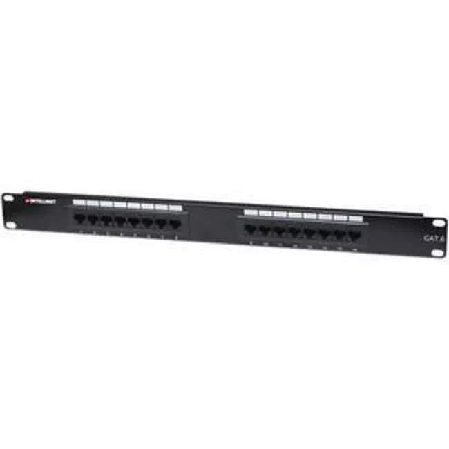 Intellinet 519526 Network Solutions 16-Port Rackmount Cat6 UTP 110/Krone Patch Panel, 1U