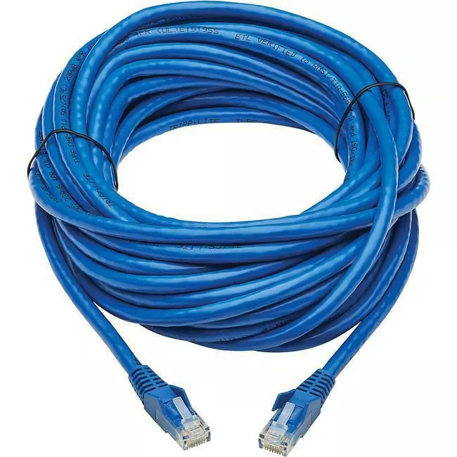 Tripp Lite N201P-030-BL Eaton Tripp Lite Series Cat6 Gigabit Snagless Molded UTP Ethernet Cable (RJ45 M/M), PoE, CMR-LP, Blue, 30 ft. (9.14 m)