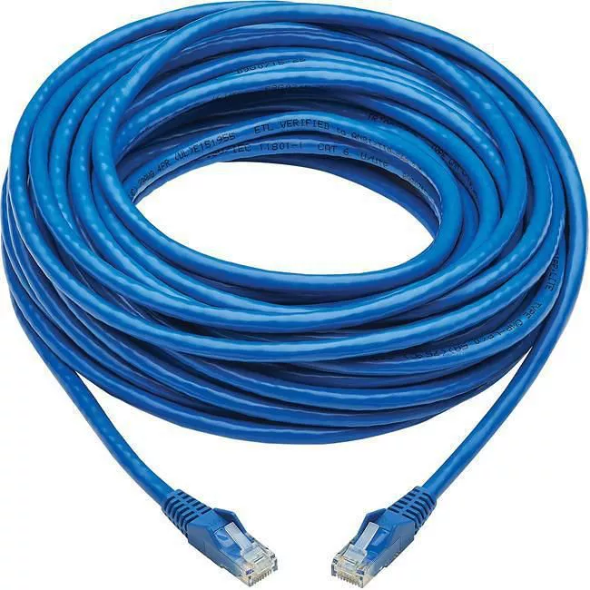 Tripp Lite N201P-050-BL Eaton Tripp Lite Series Cat6 Gigabit Snagless Molded UTP Ethernet Cable (RJ45 M/M), PoE, CMR-LP, Blue, 50 ft. (15.24 m)