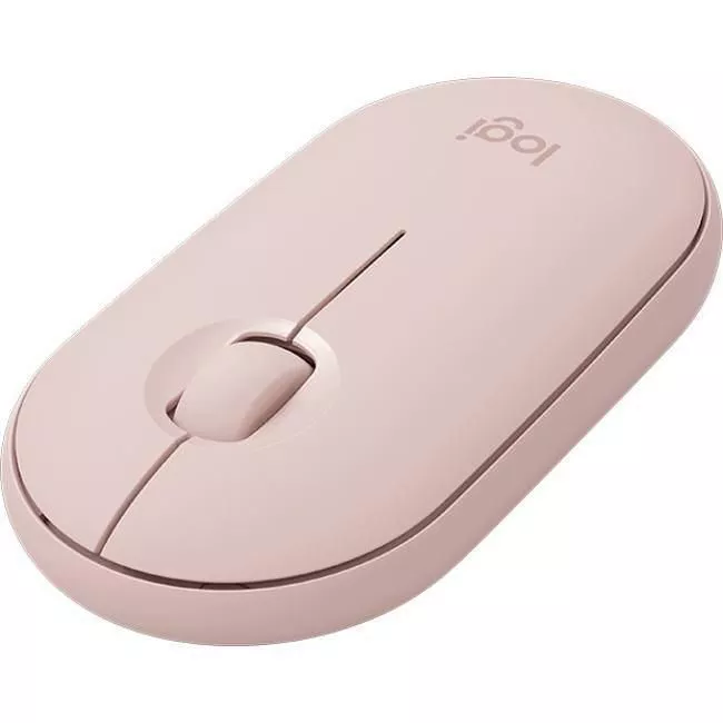 Logitech 910-005769 M350 Pebble Wireless Mouse - Bluetooth or Receiver - Silent - Slim - Rose Pink
