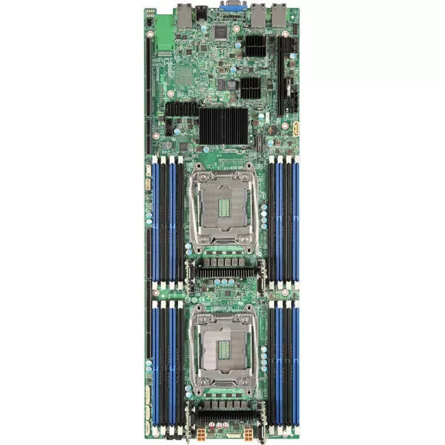 Intel BBS2600TP Server Motherboard - 2x Socket LGA 2011-v3 - Intel 16x DDR4 - RAID - 2x PCIe x16 - 2x RJ-45 - Proprietary Form Factor