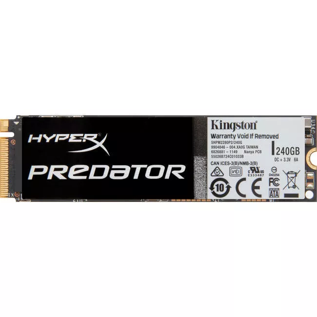 Kingston SHPM2280P2/240G HyperX Predator 240 GB Solid State Drive - PCI-E x4 - Internal - M.2 2280