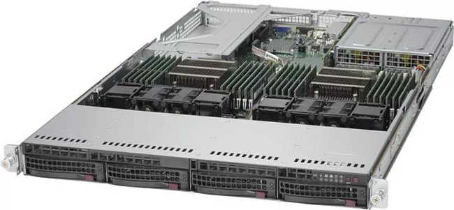 Supermicro SYS-6018U-TR4+ 1U Rackmount Barebone - Intel C612 Express Chipset - LGA 2011-v3 - 2x CPU