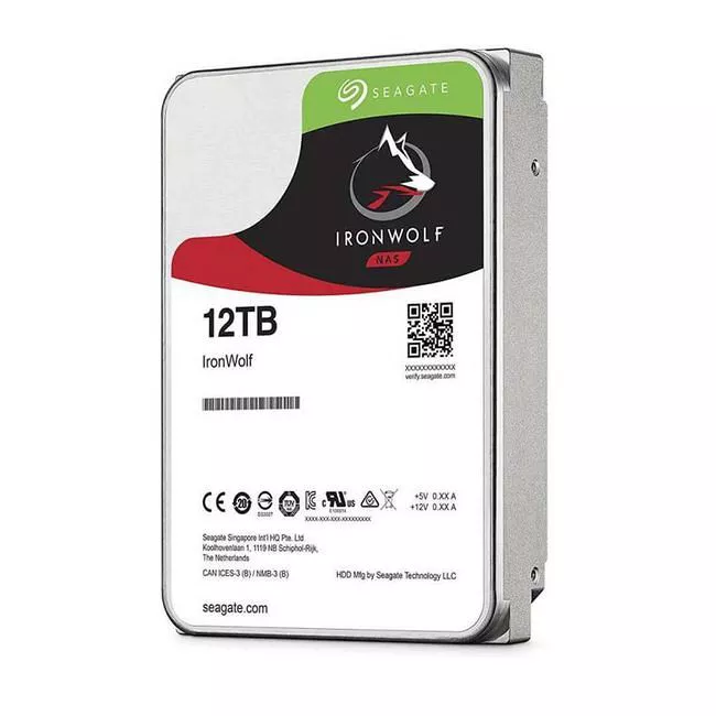 Seagate ST12000VN0008 IronWolf Hard Drive - 12 TB - 256 MB - 3.5 - SATA - 7200