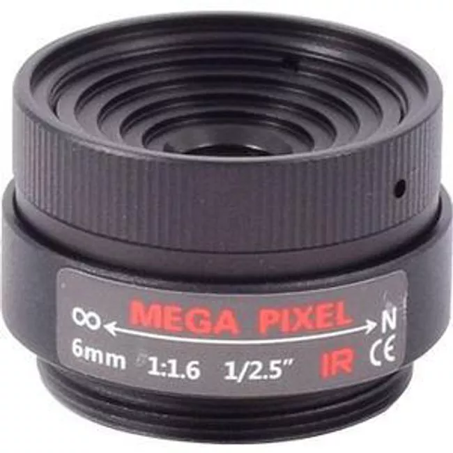 AIDA CS-6.0F CS Mount 6 mm Fixed Focal Mega-Pixel Lens