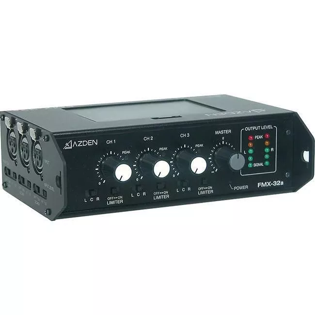 Azden FMX-32A Professional Portable Mixer with 3 XLR Inputs