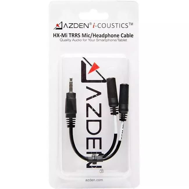 Azden HX-MI Azden TRRS Adapter Cable with Headphone Output Jack