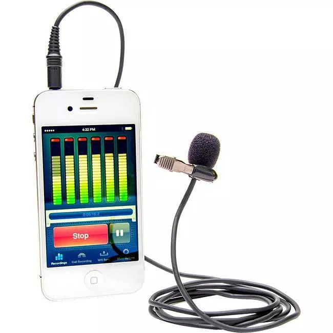 Azden EX-503I Pro Studio Lapel Mic with TRRS Plug for iOS & Android
