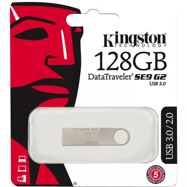 Kingston DTSE9G2/128GB DataTraveler SE9 G2 USB 3.0 Flash Drive
