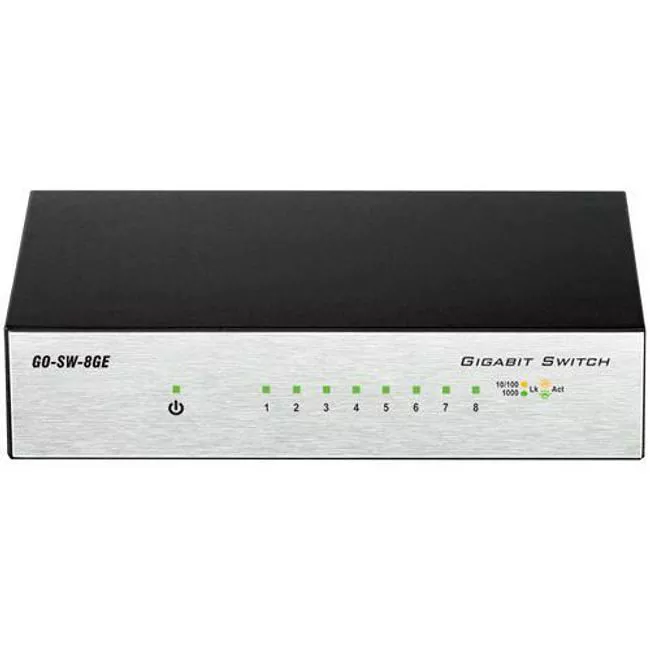 D-Link GO-SW-8GE 8-Port Gigabit Unmanaged Metal Desktop Switch