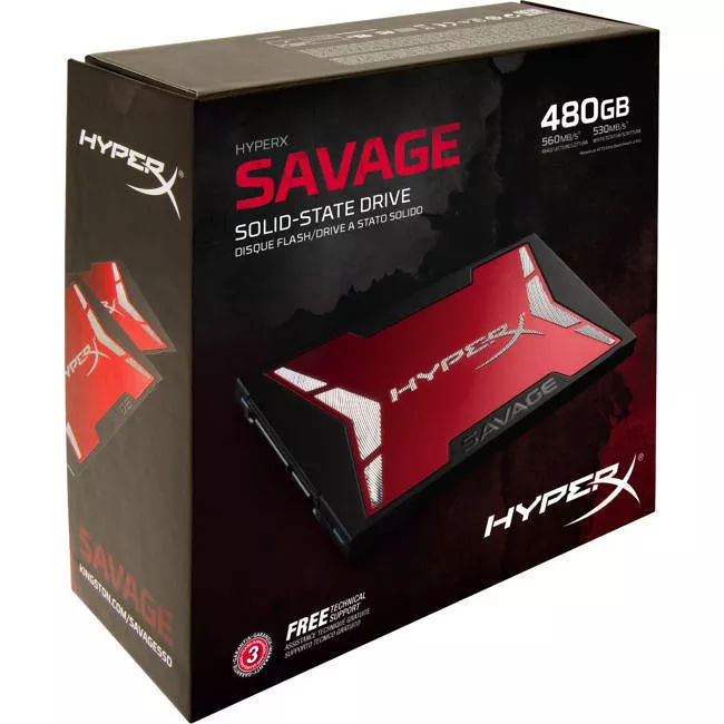 Kingston SHSS3B7A/480G HyperX Savage 480 GB Solid State Drive - SATA/600 - 2.5" Drive - Internal