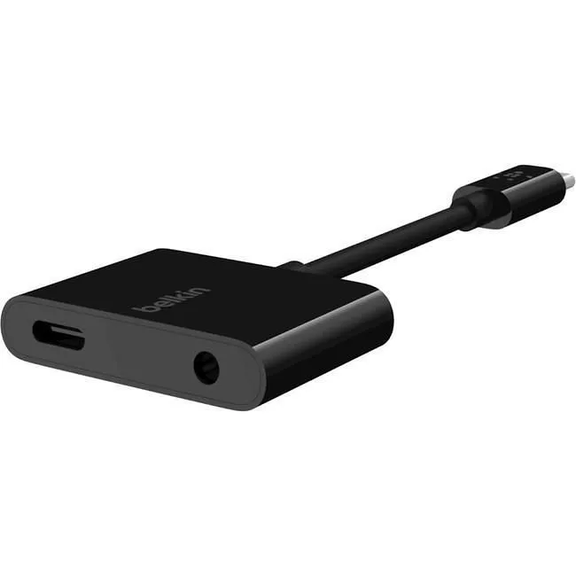 Belkin F7U080BTBLK RockStar USB-C Charge Adapter + 3.5mm Audio