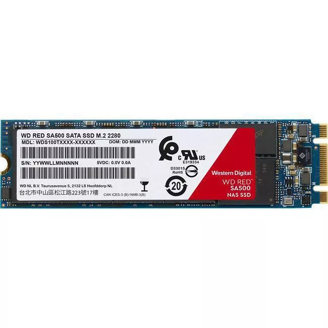 WD WDS100T1R0B Red 1 TB SSD - M.2 2280 Internal - SATA (SATA/600)