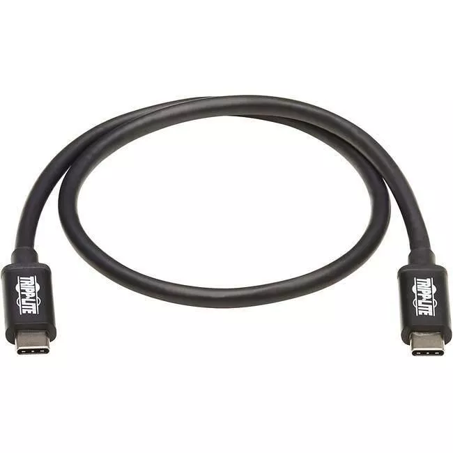 Tripp Lite MTB3-00M5-5A-B Thunderbolt 3 Cable 40 Gbps Passive 5A 100W PD 4K USB C M/M 0.5M