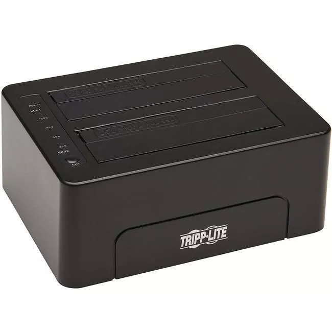 Tripp Lite U339-E02 2-Bay USB 3.0 SATA Hard Drive Docking Station with Erase Function 2.5 and 3.5 in. HDD and SSD