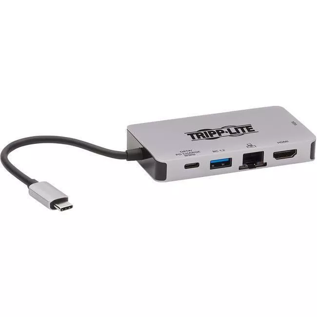 Tripp Lite U442-DOCK6-GY USB C Docking Station 4k USB Hub HDMI VGA Gbe PD Charging Gray