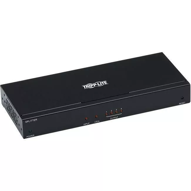 Tripp Lite B127P-004-H HDMI Over Cat6 Extender Splitter 4-Port w/ PoC 4K@60Hz 4:4:4, HDR, TAA