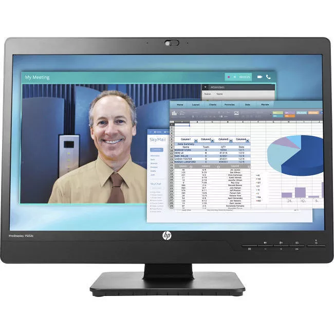 HP L4J08A8#ABA Business P222c 21.5" LED LCD Monitor - 16:9 - 9 ms