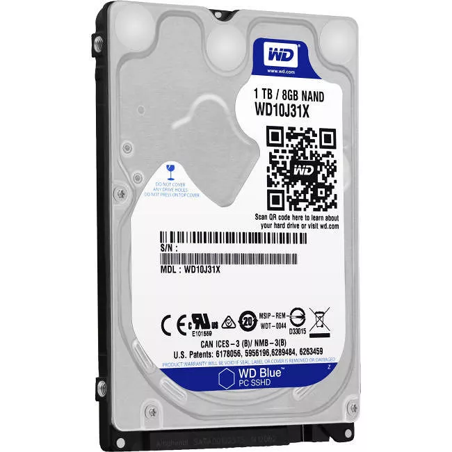 WD WD10J31X Blue Hybrid Hard Drive - 1 TB - 2.5 - SATA - 5400