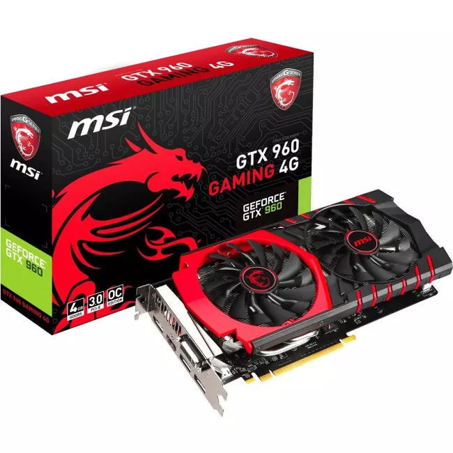 MSI GTX 960 GAMING 4G GeForce GTX 960 Graphic Card - 1.24 GHz Core - 4 GB GDDR5 - PCI-E 3.0 x16