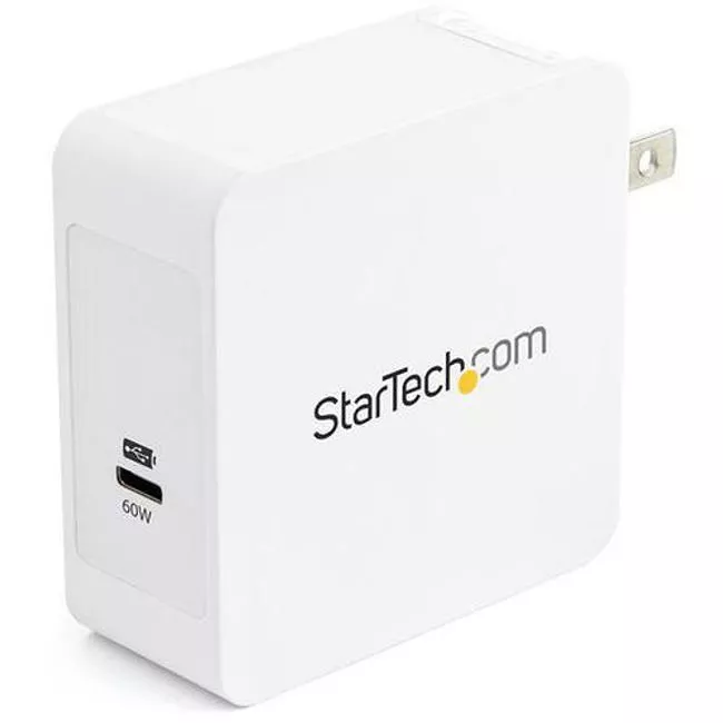 StarTech WCH1C Portable Travel USB Type C Fast Charge Adapter 60W